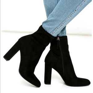 Suede Steve Madden Edit booties
